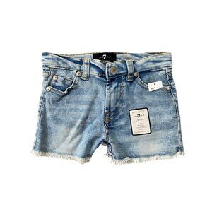 7 For All Mankind Frayed Hem Denim Shorts NEW